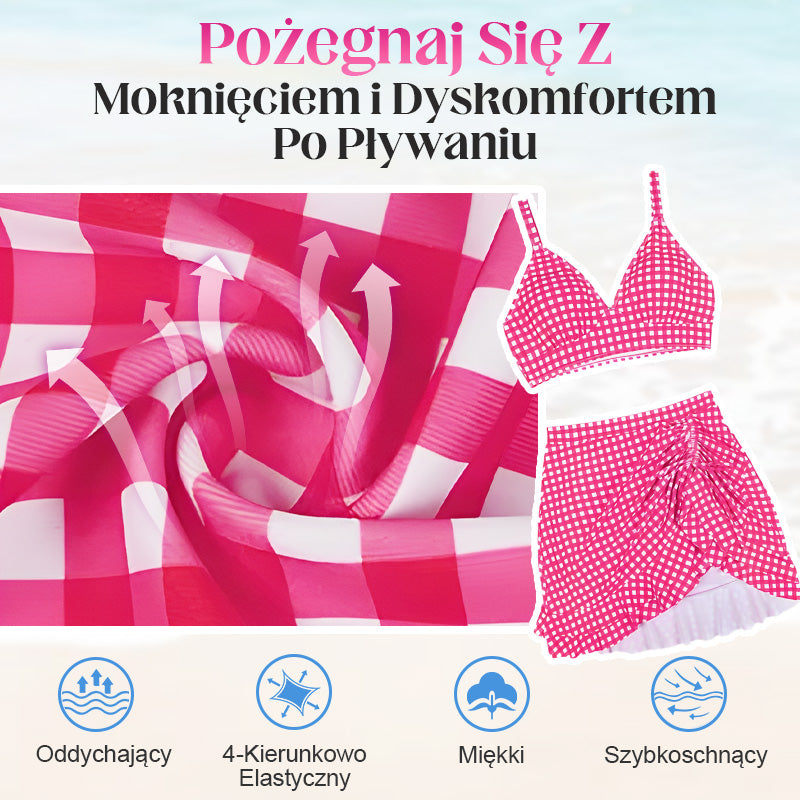 🔥👙2025 Damski komplet bikini z wysokim stanem i dekoltem w szpic