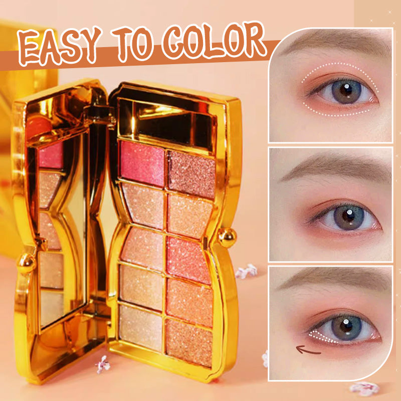 【🎀Twój dziennik urody】✨10-kolorowa paleta brokatowych cieni do powiek💟