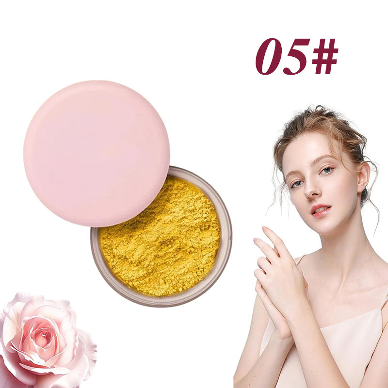 🎉Różowy puder utrwalający Beauty🤩Darmowy pędzel do pudru o tej samej wartości przy dzisiejszym zamówieniu
