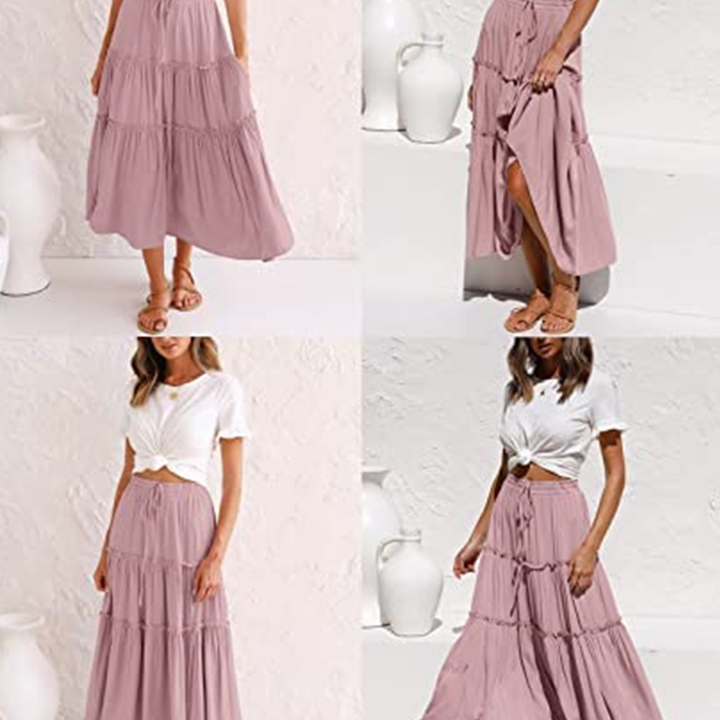 Spódnica z plisowaną boho