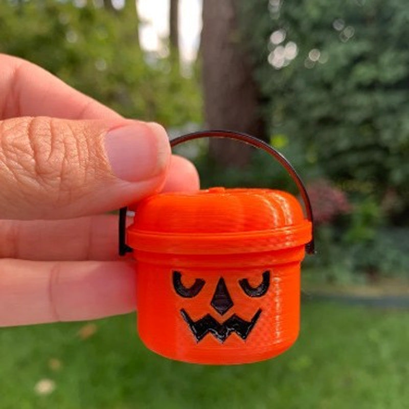 Halloweenowe nostalgiczne wiadro mini -drukowane