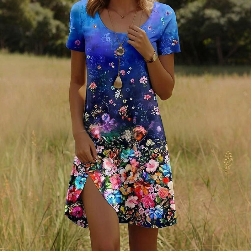 👗✨Damska casualowa sukienka w kwiaty