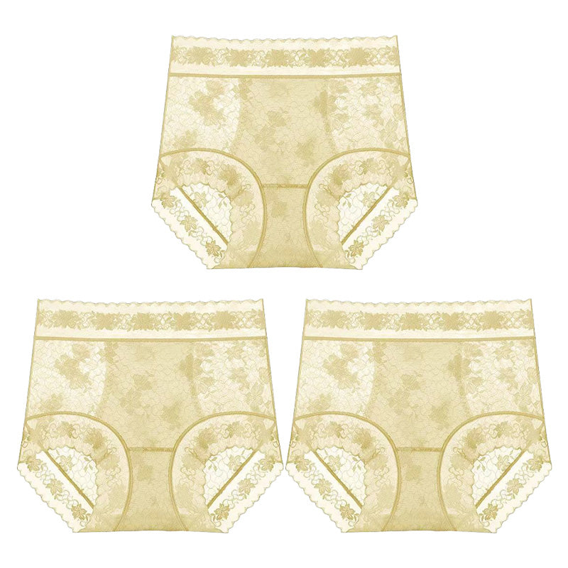 【❣️Kup 1 opakowanie 2 gratis】👙Damskie bezszwowe koronkowe majtki z wysokim stanem