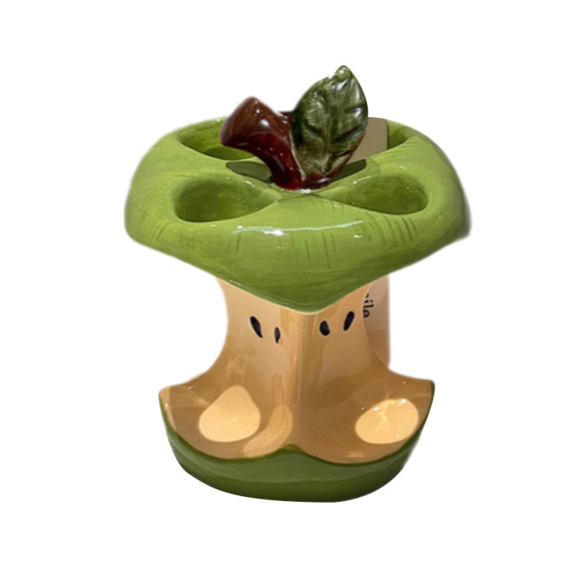 Ceramiczny uchwyt na szczoteczkę do zębów w kształcie jabłka