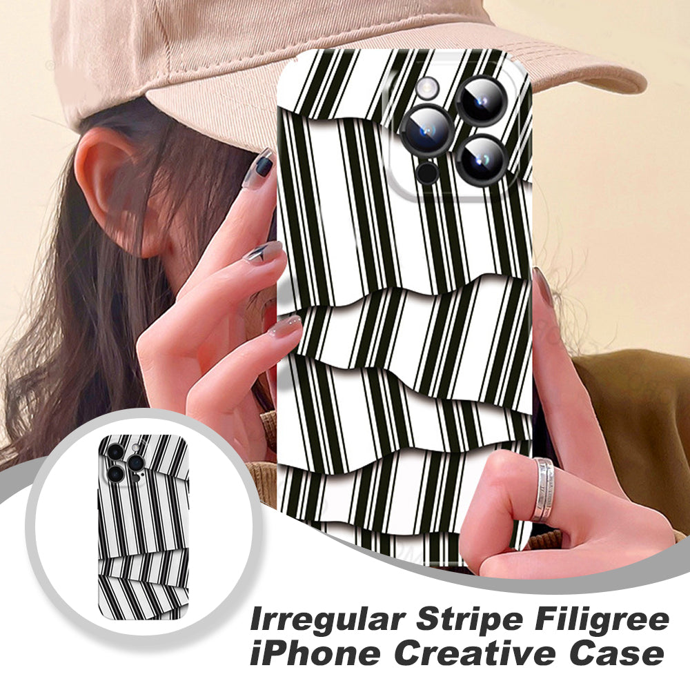 Nieregularne paski Filigree iPhone Sprawa kreatywna