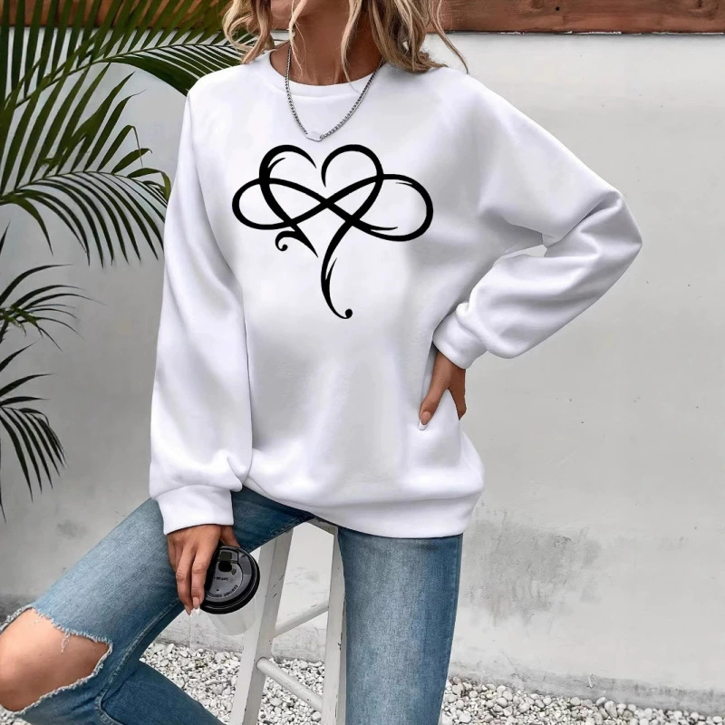 Bluza z długim rękawem z okrągłym szyjami