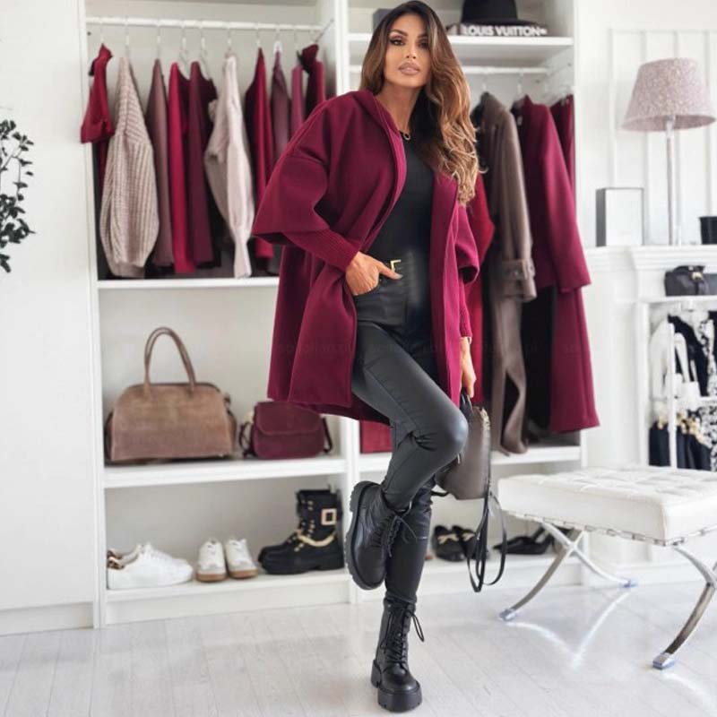 Elegancki patchwork z kapturem