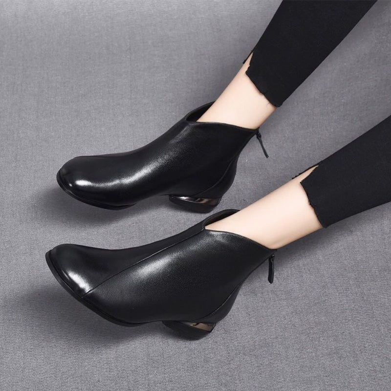 Krótkie buty PU, wyłożone polarami damskiej
