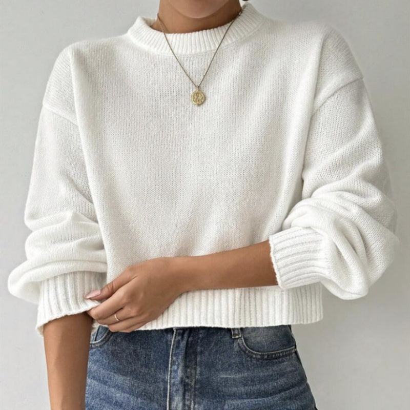 Stylowy sweter z długim rękawem