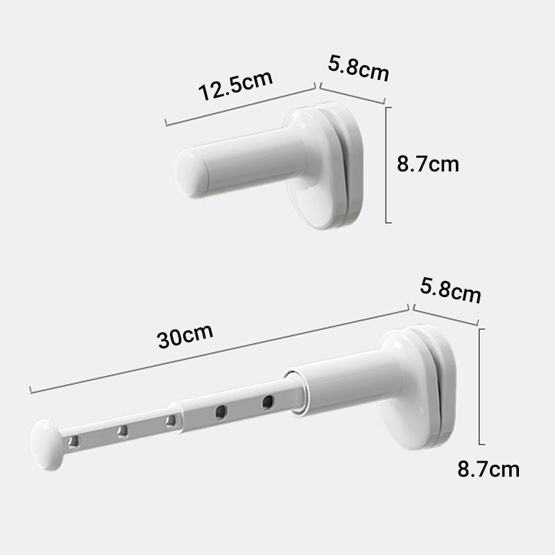 💖Rozkładany wieszak na ubrania z 5 otworami do montażu na ramie okiennej