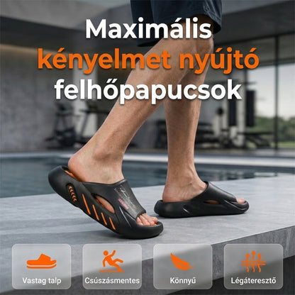 🏖️ Csúszásmentes Vastag Talpú Felhő Papucsok Férfiaknak