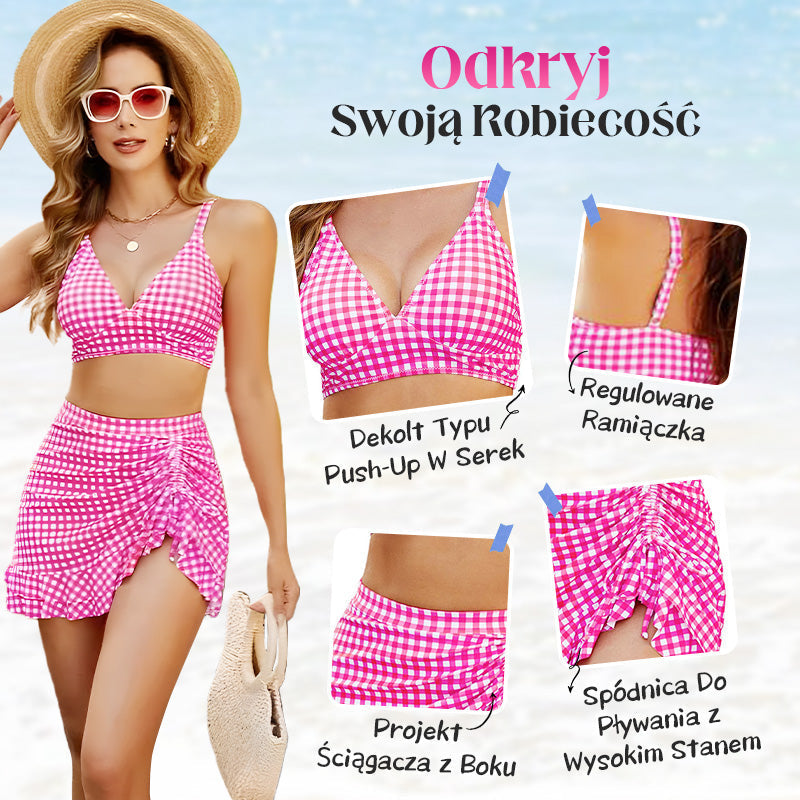 🔥👙2025 Damski komplet bikini z wysokim stanem i dekoltem w szpic