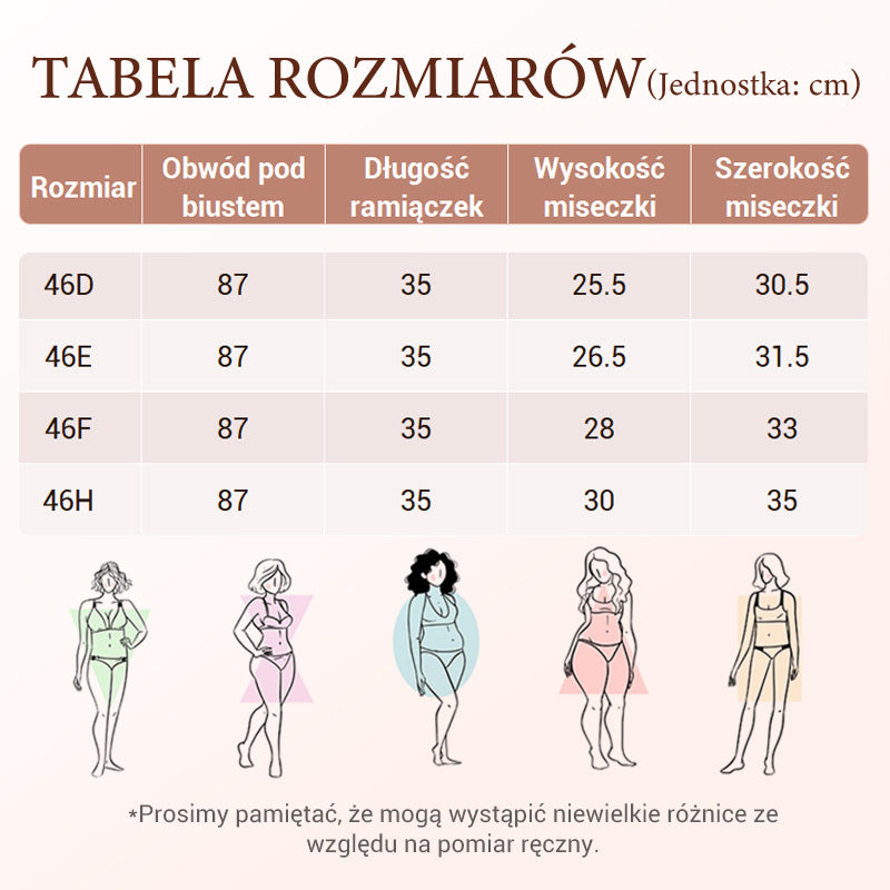 💥 Minimalistyczny koronkowy biustonosz z pełnym pokryciem