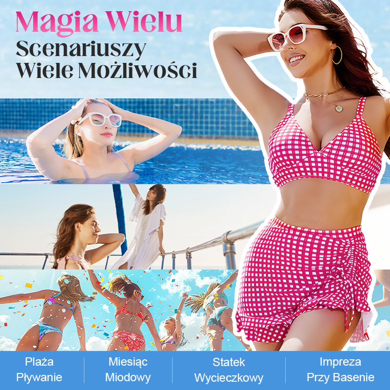 🔥👙2025 Damski komplet bikini z wysokim stanem i dekoltem w szpic