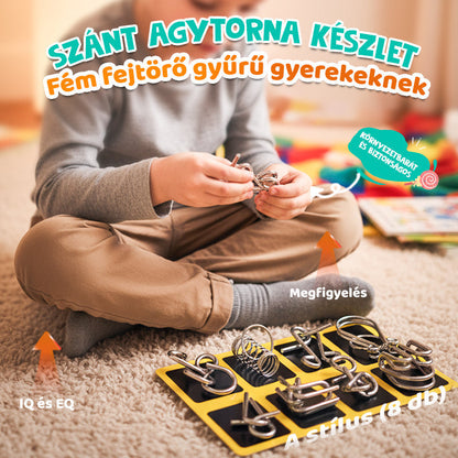 ✨Oktatási fém játék — Nyolc összekapcsolható gyűrű👧👦