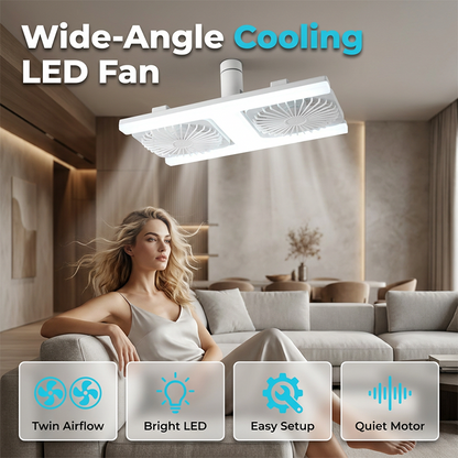 💨 Frissítse fel terét kétzónás hűtéssel – Nagyszögű hűtő LED ventilátor – Utánvétes 🌀💡