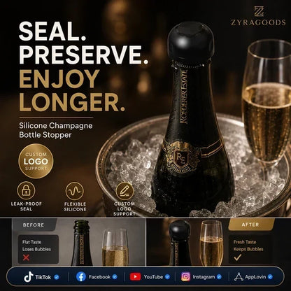 🍾 Szilikon tömítésű dugók borhoz, sörhöz és pezsgőhöz – frissen tartja az italokat otthon 🛡️