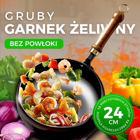 🍳Wyprzedaż błyskawiczna🔥Ultralekka, niepowlekana, gruba żeliwna patelnia nieprzywierająca