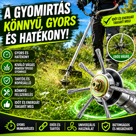 ✂️Cserélhető acél vágófej fűnyíráshoz🌿