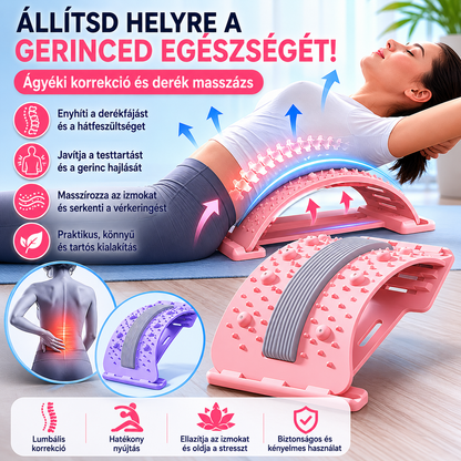 🧘‍♀️🩹 Lumbális gerincjavító derékmasszírozó deszka, Fájdalomcsillapító