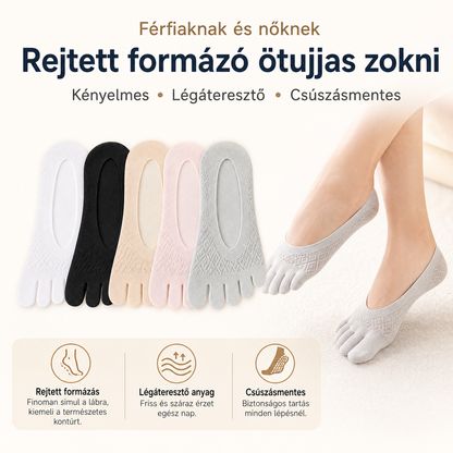 🧦Forró akció✨Uniszex láthatatlan korrekciós ötujjú zokni