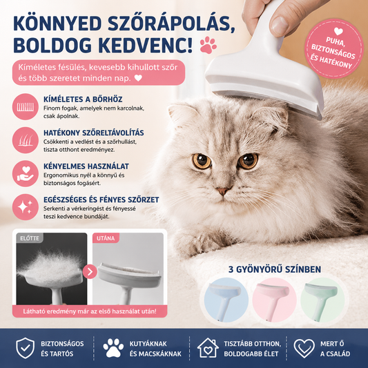 🐾 MOST 50% KEDVEZMÉNY! ✨ Hatékony állatszőr-eltávolító fésű🐶🐱