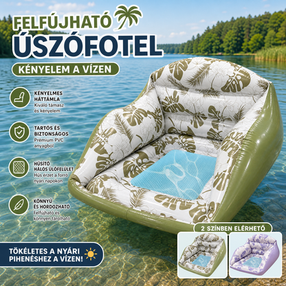 🌊U alakú felfújható medenceuszonya – Pihenjen stílusosan, könnyen tárolható⚡