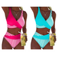 🌴🌊 Csíkos mintás kétrészes bikini szett