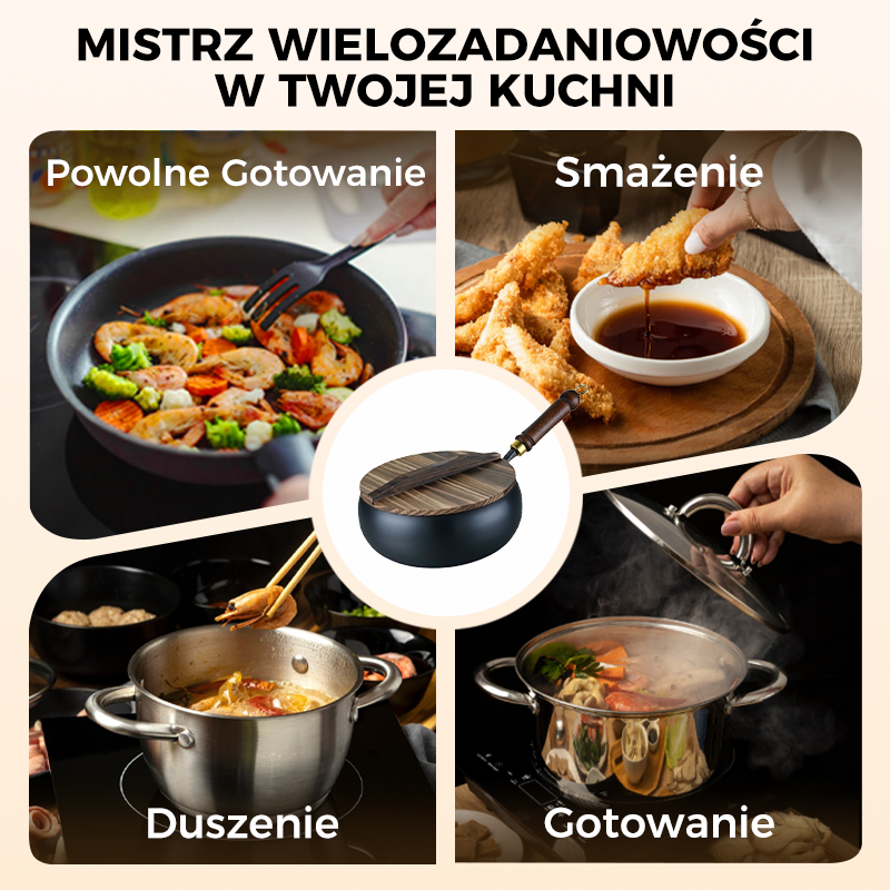 🍳Wyprzedaż błyskawiczna🔥Ultralekka, niepowlekana, gruba żeliwna patelnia nieprzywierająca