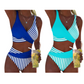 🌴🌊 Csíkos mintás kétrészes bikini szett