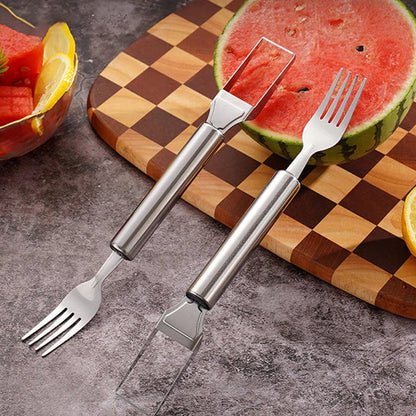 🍉 1+3 ingyen – ✨2 az 1-ben gyümölcsvágó és villa – a gyümölcsök gyors és egyszerű tálalásához!🍓