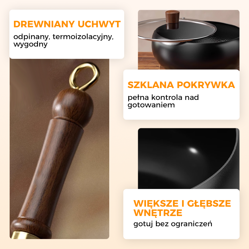 🍳Wyprzedaż błyskawiczna🔥Ultralekka, niepowlekana, gruba żeliwna patelnia nieprzywierająca