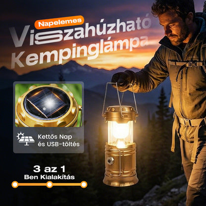 ✨Az éjszakai égbolt legfényesebb csillaga⛺️Napenergiával működő, behúzható kempinglámpa