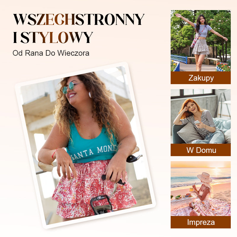 GORĄCA WYPRZEDAŻ LATEM 49% ZNIŻKI 💥 Lekka, wyszczuplająca spódnica z falbanką w kwiaty