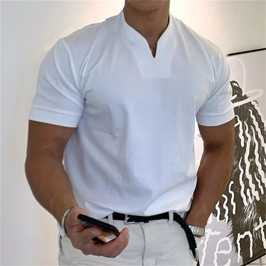 👕2026 Férfi Gentlemans Business rövid ujjú fitness rövid ujjú