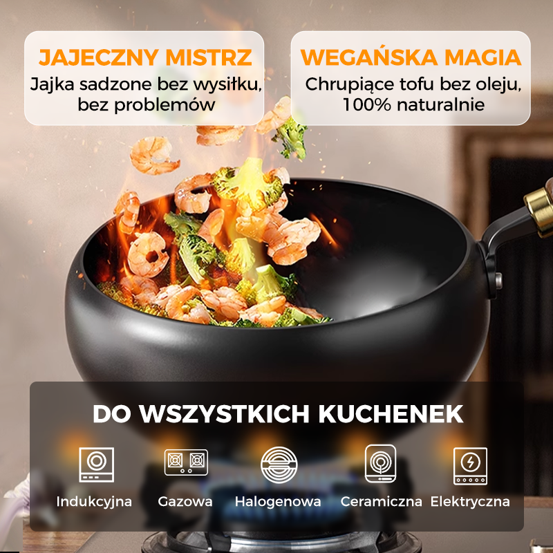 🍳Wyprzedaż błyskawiczna🔥Ultralekka, niepowlekana, gruba żeliwna patelnia nieprzywierająca