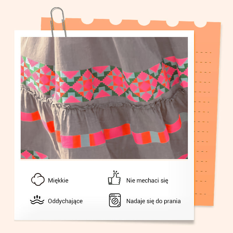 💕Luźna sukienka bez rękawów w paski z dekoltem w serek w stylu vintage