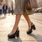 👡Elegáns Nyitott Orrú Magassarkú Szandál