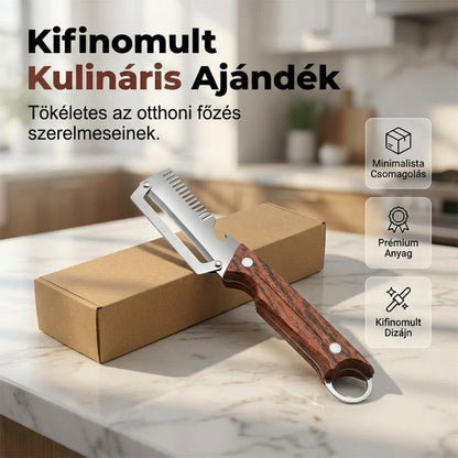 🔪 1+1 Ingyen 🥕 Gyümölcsös standra való hámozó + bornyitó 2 az 1-ben