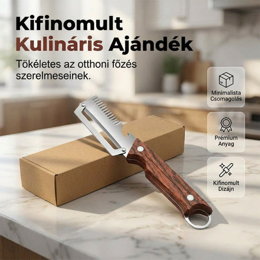 🔪 1+1 Ingyen 🥕 Gyümölcsös standra való hámozó + bornyitó 2 az 1-ben