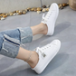 👟💐Női farmer anyagú slip-on papucs