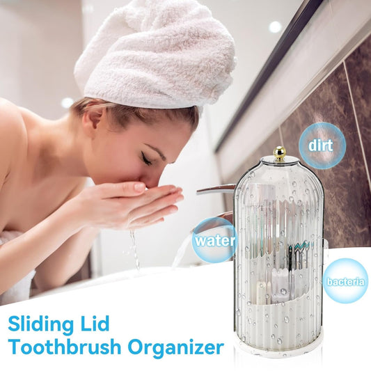 🔥Forró akció✨Sliding Lid Toothbrush Organizer