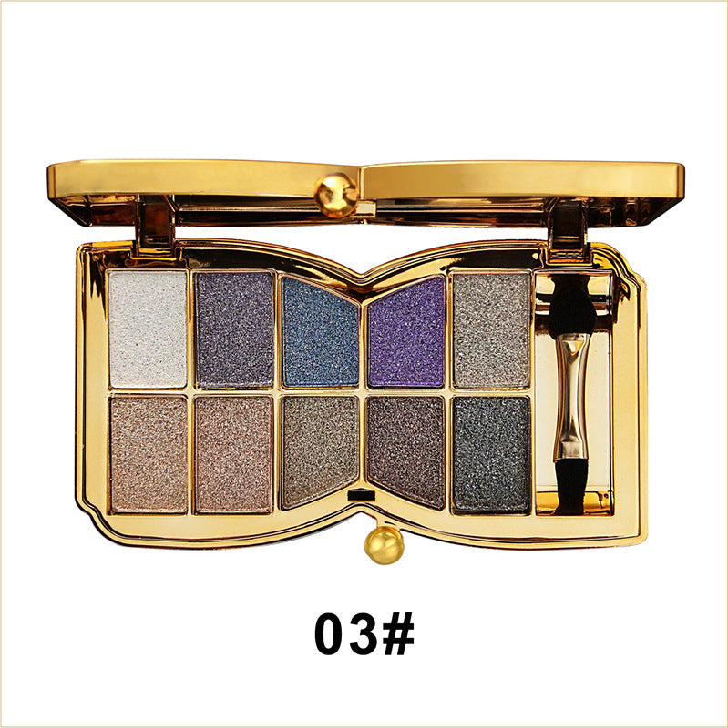 【🎀Twój dziennik urody】✨10-kolorowa paleta brokatowych cieni do powiek💟