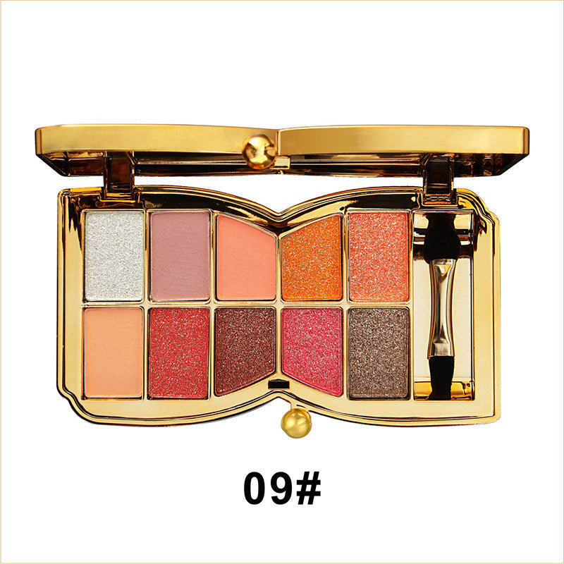 【🎀Twój dziennik urody】✨10-kolorowa paleta brokatowych cieni do powiek💟