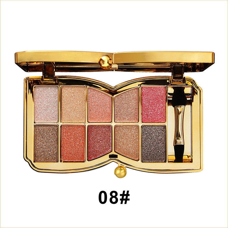 【🎀Twój dziennik urody】✨10-kolorowa paleta brokatowych cieni do powiek💟