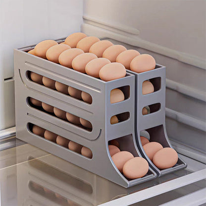 🍳 4‑szintű billenő tojástartó állvány – praktikus tároló tojásokhoz a konyhában