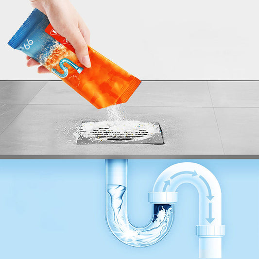 🚰 Többfunkciós Csőtisztító Szageltávolító Por