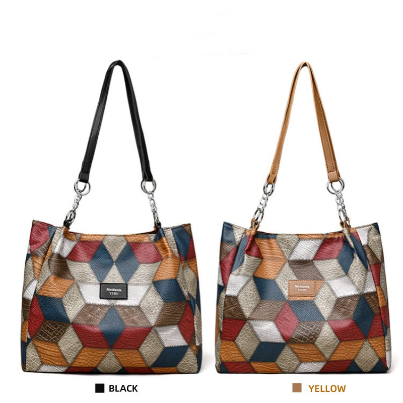 🥳 👜Modna patchworkowa damska torba na ramię