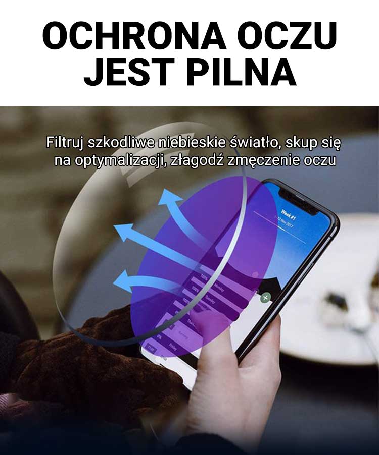 🕶️ Inteligentne okulary do czytania z wysoką ochroną przed niebieskim światłem powodującym ból oczu