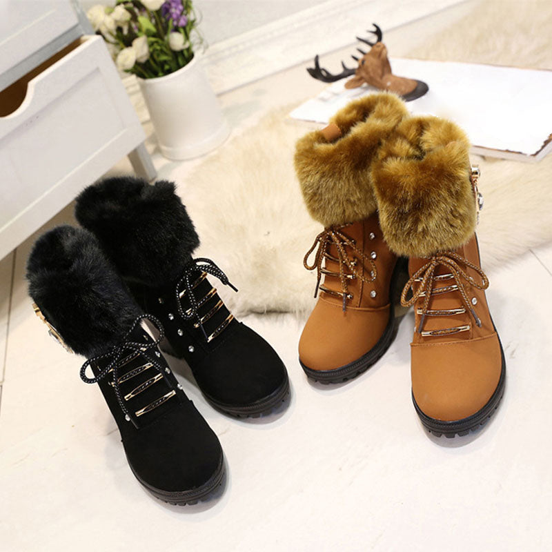 🔥49%zniżki👢Pluszowe buty na kostce na pięcie kobiety